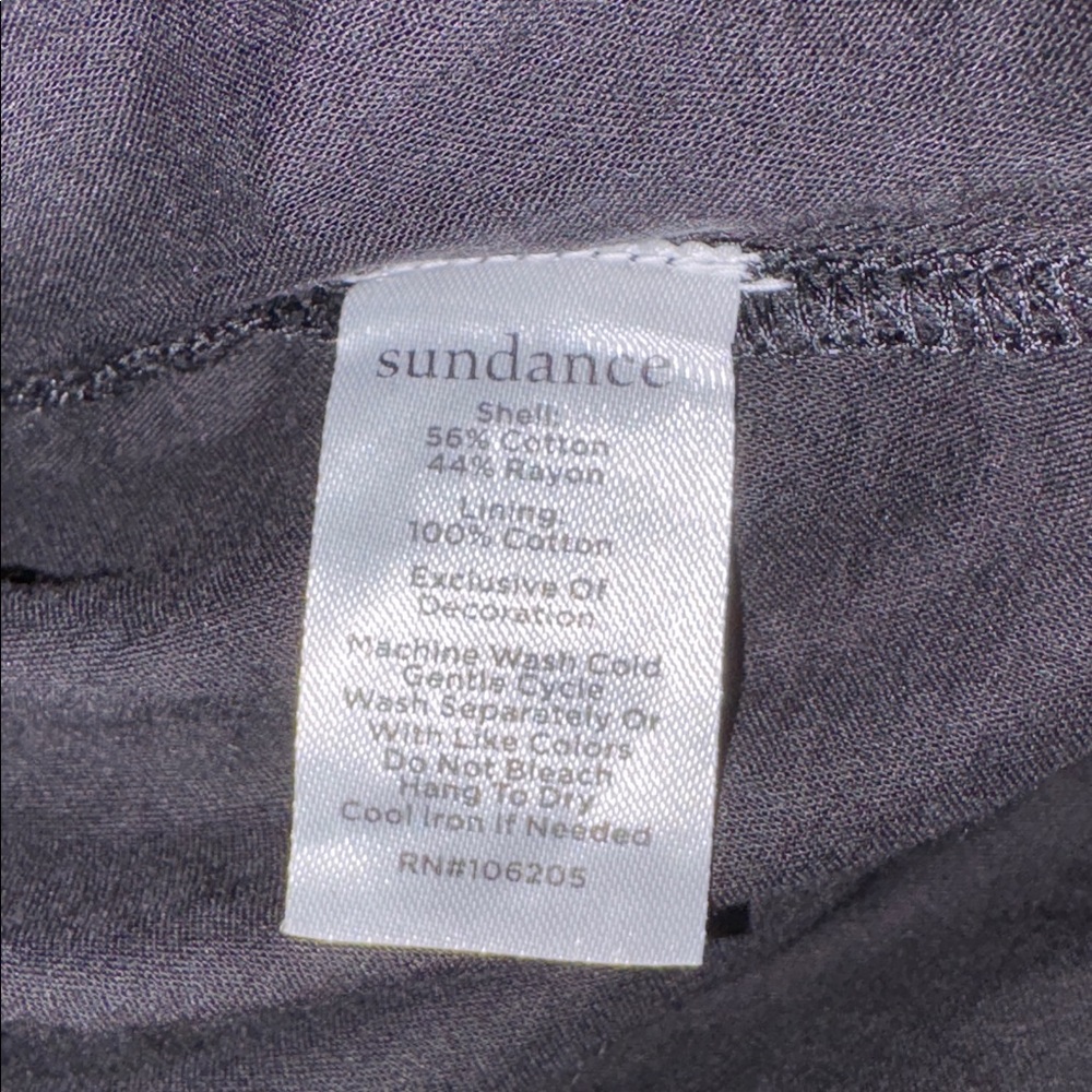 NEW Sundance Catalog Bromlee Black Ruffle Trim Dress Lace Lined Puff Sleeves - Picture 7 of 7